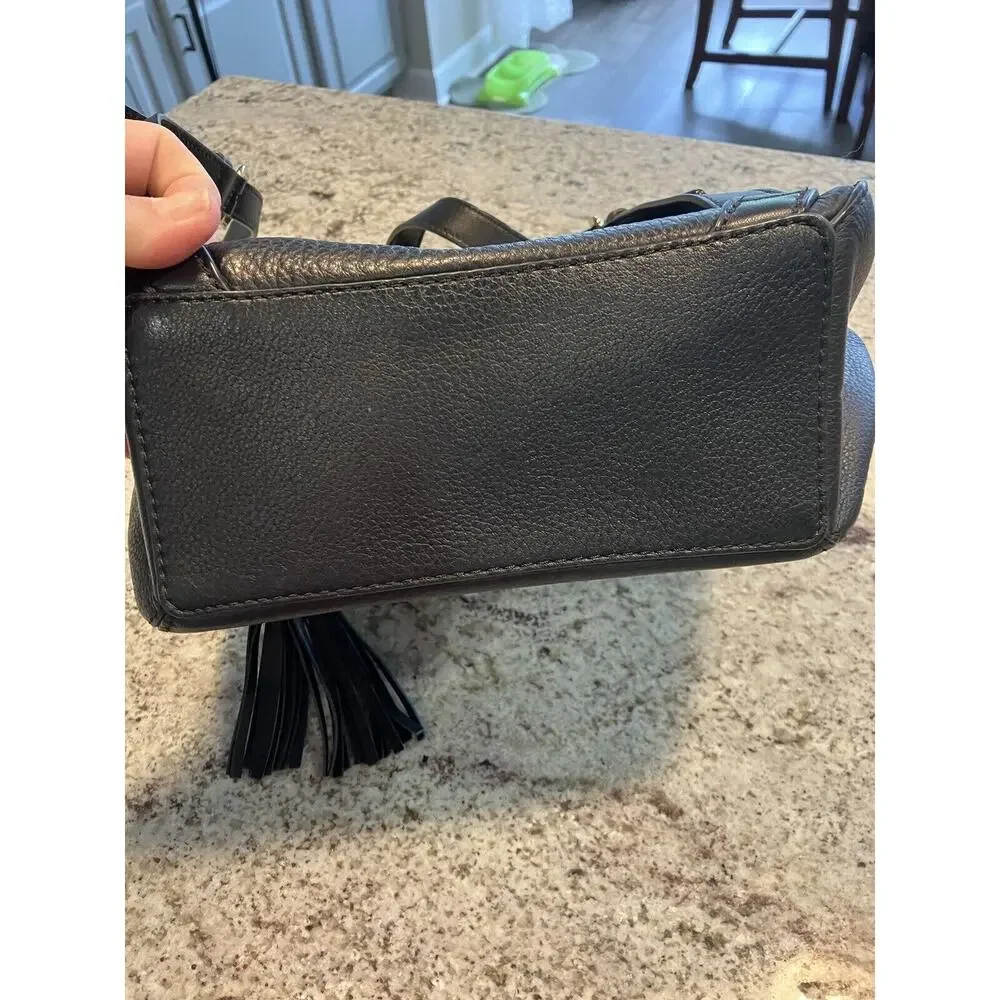 KATE SPADE NICOLE LARCHMONT AVE BACKPACK BLACK LEATHER TRAVEL SCHOOL BAG